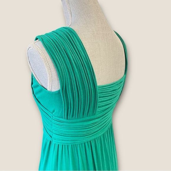 Max Studio Green Sleeveless Pleated Bodice Maxi Dress Size Small - Picture 6 of 11